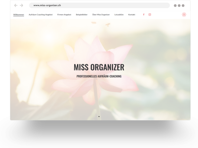 Example of a life coaching website built with Jimdo