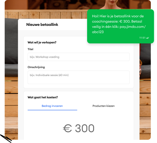 Zzp'er bouwt haar website met Jimdo's AI - de assistent vraagt naar het bedrijf en genereert de site automatisch.
