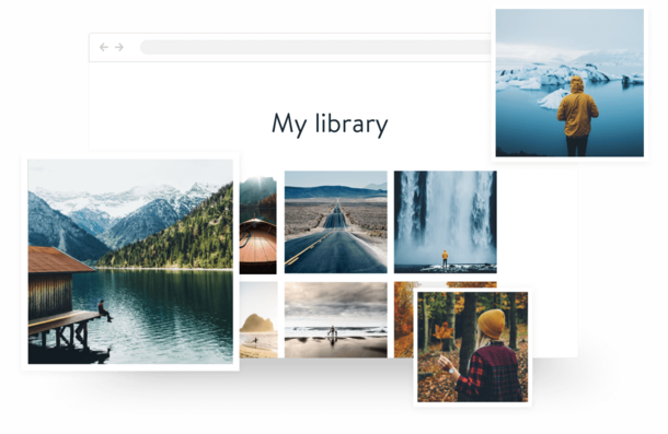 The Jimdo Media Library where photographers manage their photos