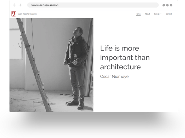 An example of a graphic designer's website built with Jimdo.