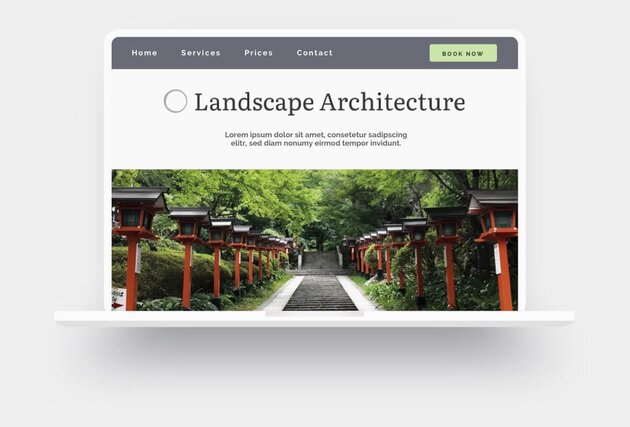 Example of a landscape architect's website built with Jimdo