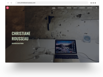 Example of a website built with Jimdo