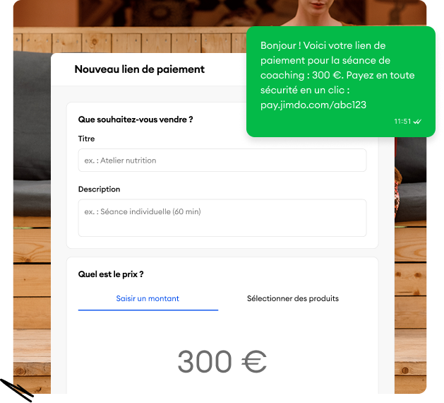 Indépendante gérant son activité sur smartphone avec Jimdo - réservations, avis Google et conformité RGPD en un coup d'oeil.
