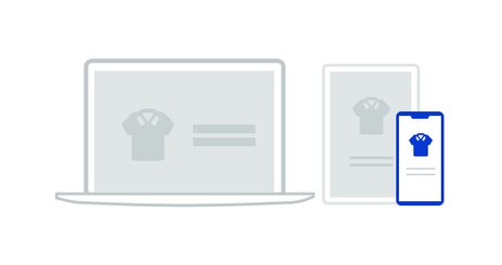 Grafische Darstellungen eines Laptops, eines Tablets und eines Smartphones
  demonstrieren das responsive Design.