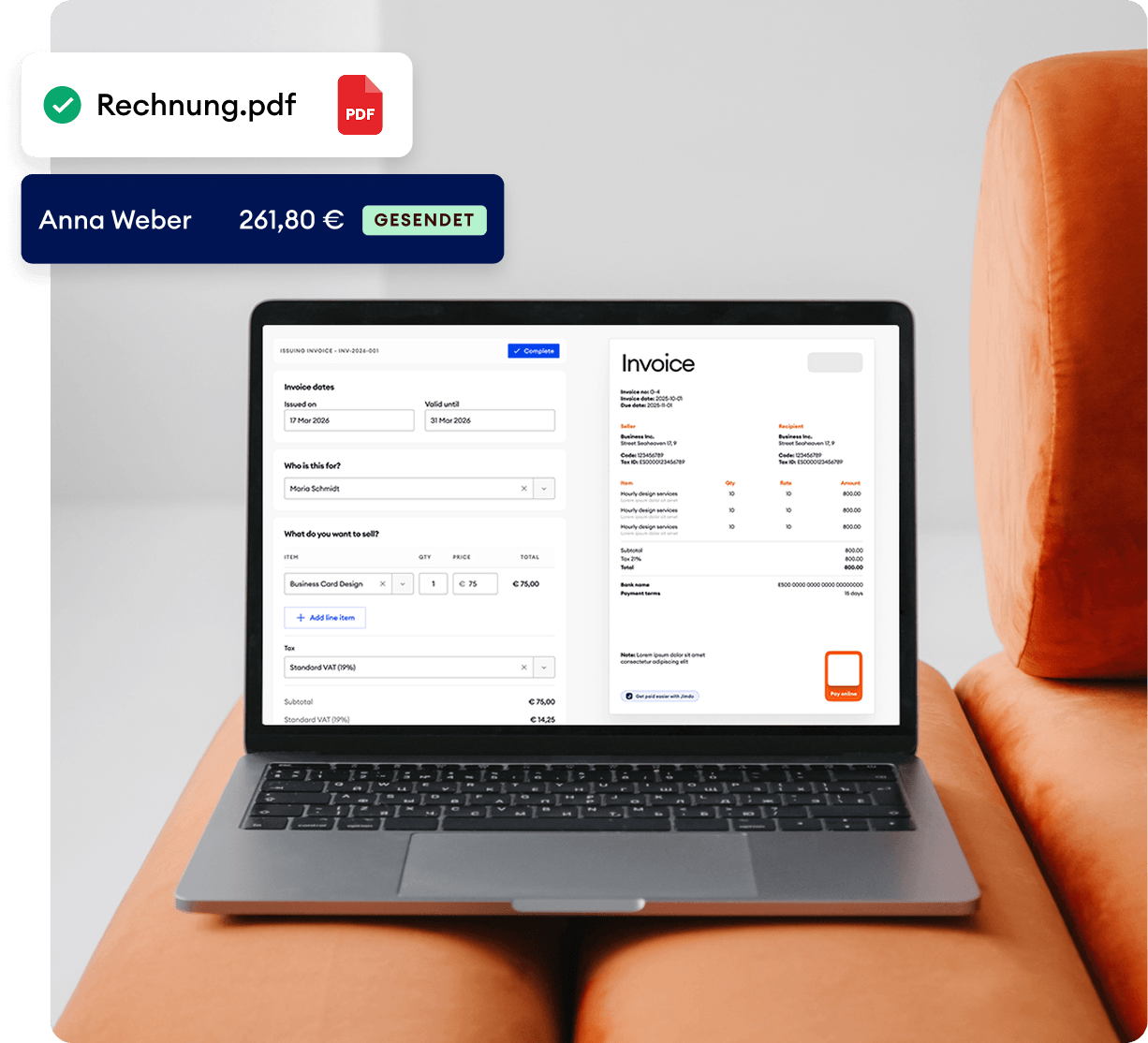 Selbstständige erstellt ihre Website mit Jimdos KI — der AI-Assistent fragt nach dem Business und generiert die Seite automatisch