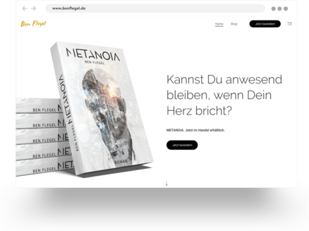 Example of a website built with Jimdo