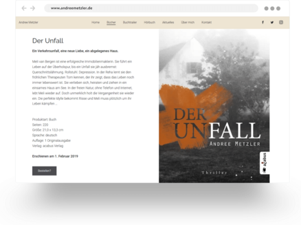 Example of a website built with Jimdo