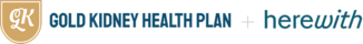 The corporate logos for Gold Kidney Health Plan and Herewith