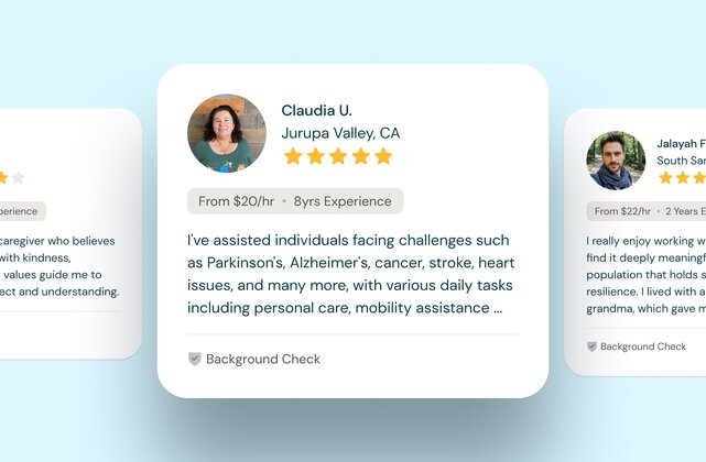 A list of verified Helpers with reviews, experience, and background checks. Herewith makes it easy to find trusted in-home support for seniors.