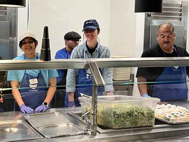 The Herewith team volunteering at a soup Kitchen in Dallas
