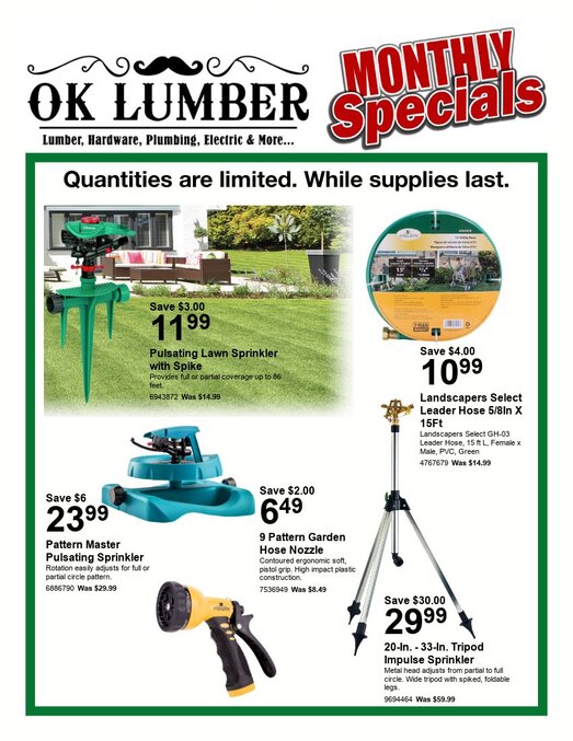 Monthly Specials