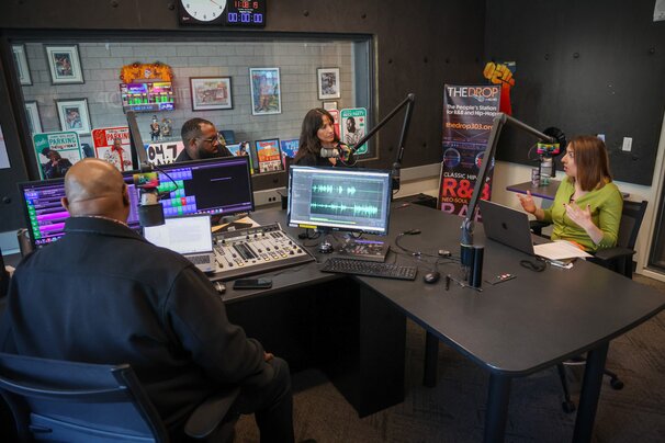 SugaBear and La Molly with Andrea Kramer in the studio