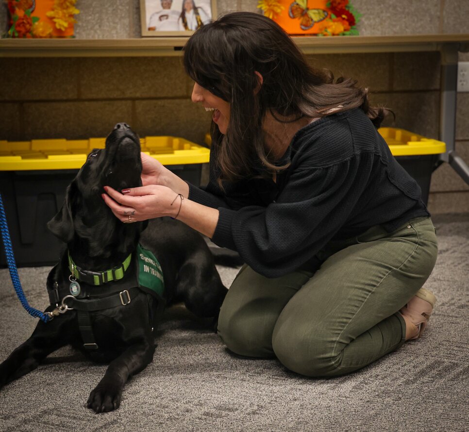La Molly with Canine Partners of the Rockies service dog in training