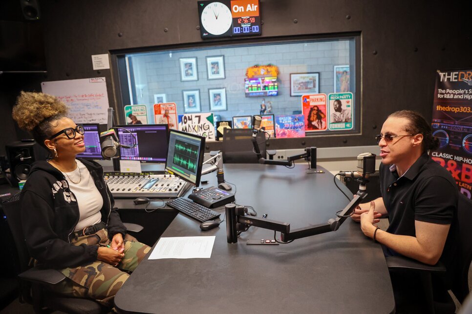 Indigo Jones interviewing Riaga