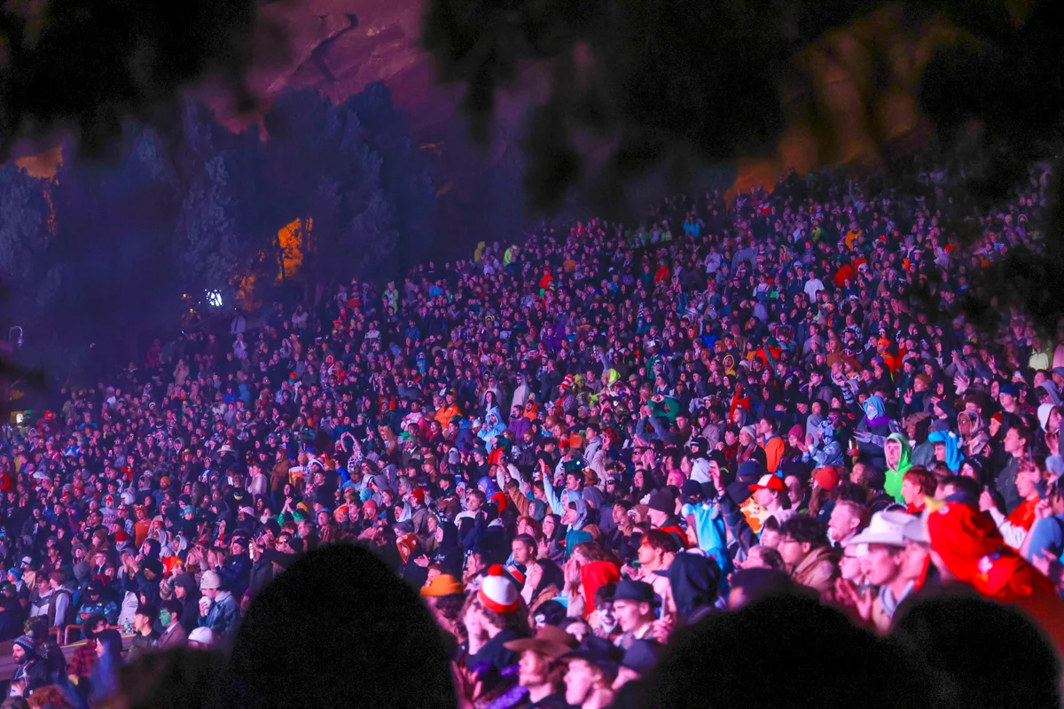 Sold out crowd at Denzel Curry, Freddie Gibbs and The Alchemist & Earl Sweatshirt show, Red Rocks Amphitheater, Morrison CO.