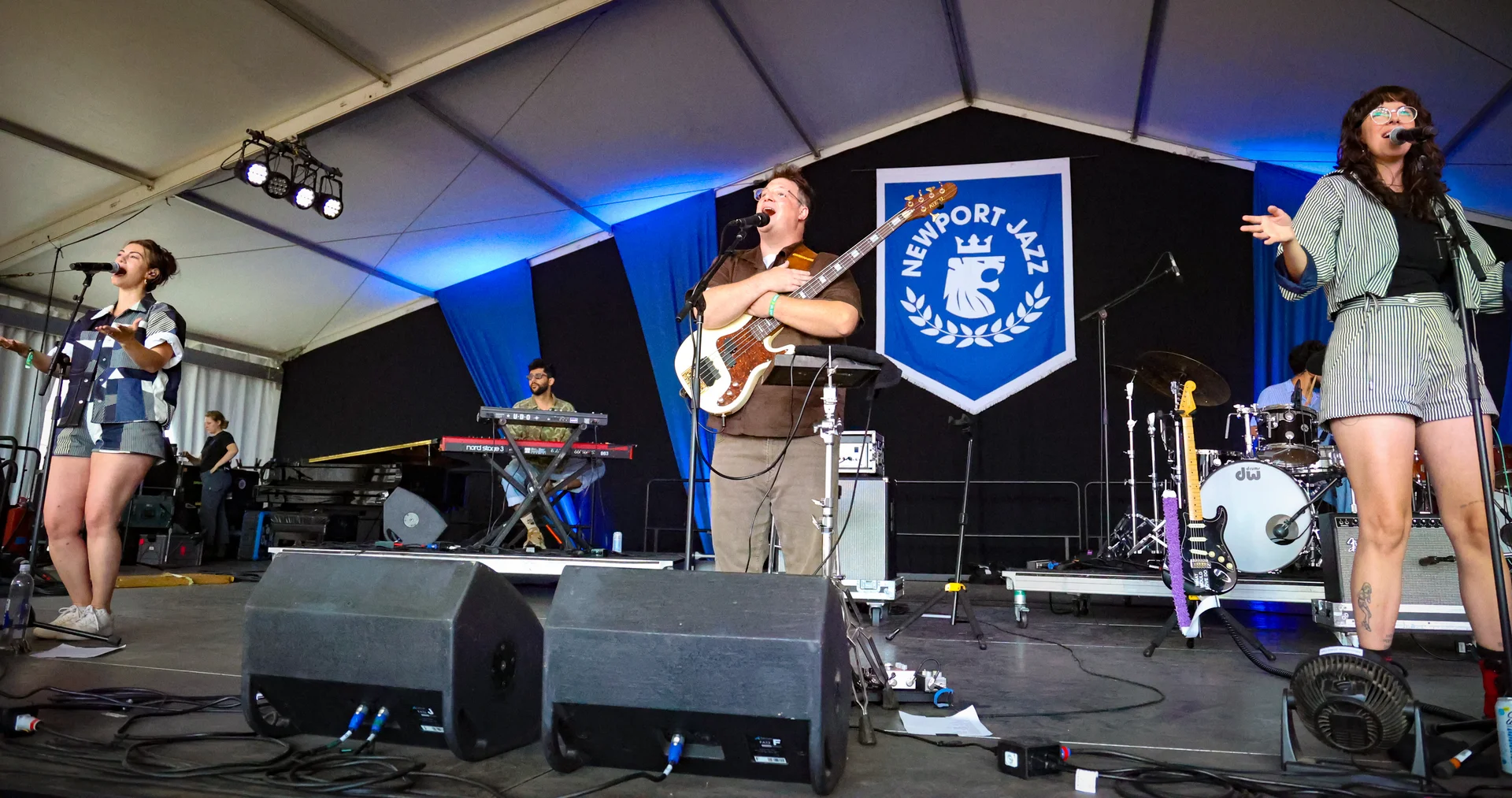 CARTOONS performing at the Newport Jazz Festival.