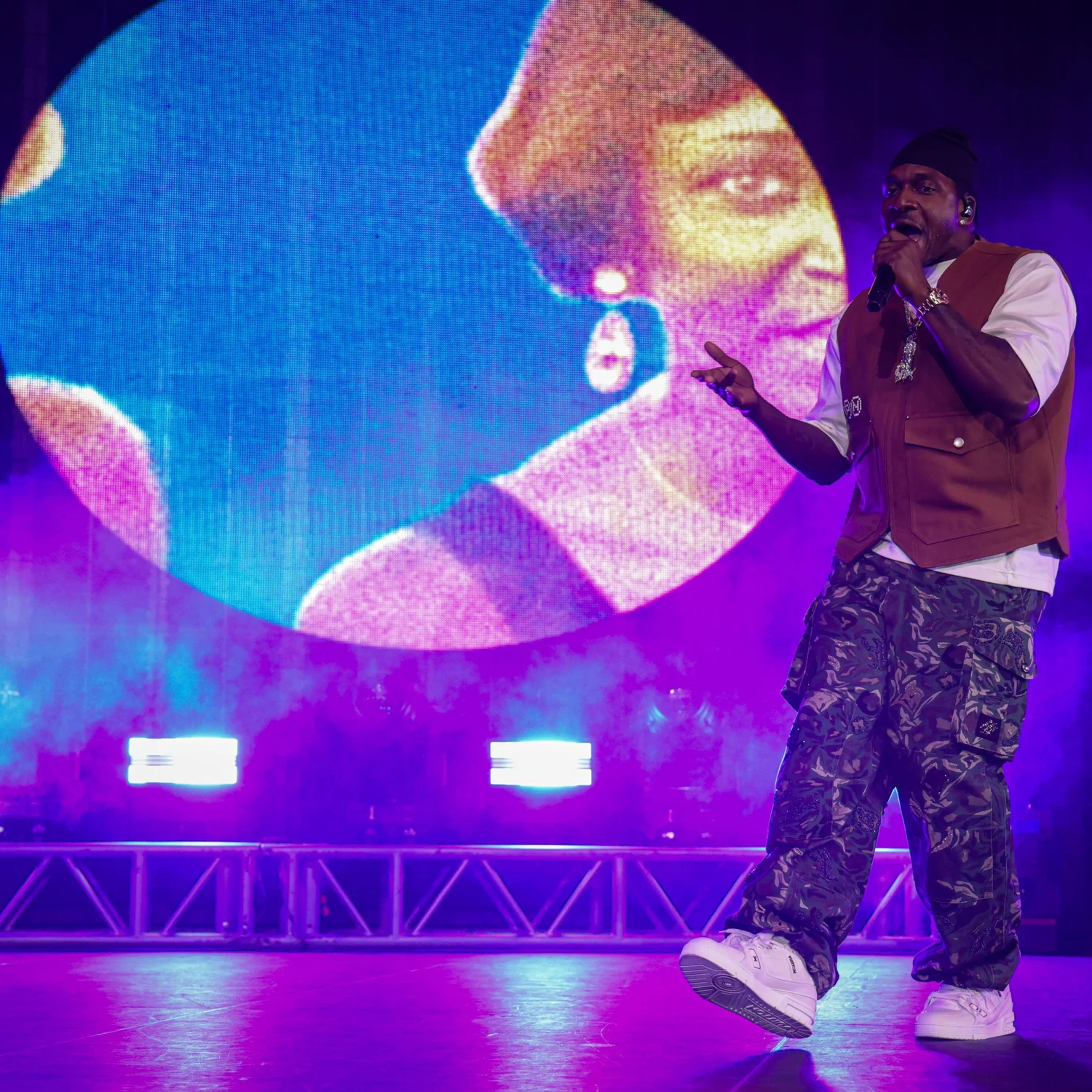 Pusha T performing live at Denver’s Mission Ballroom on August 21, 2025.