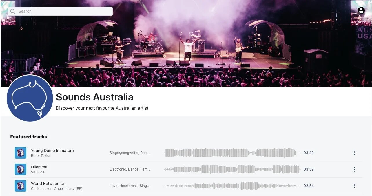 The Sounds Australia DISCO Catalog, accessible to music supervisors in the Discover Music feed in DISCO.