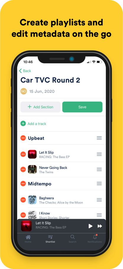 Create playlists and edit metadata on the go