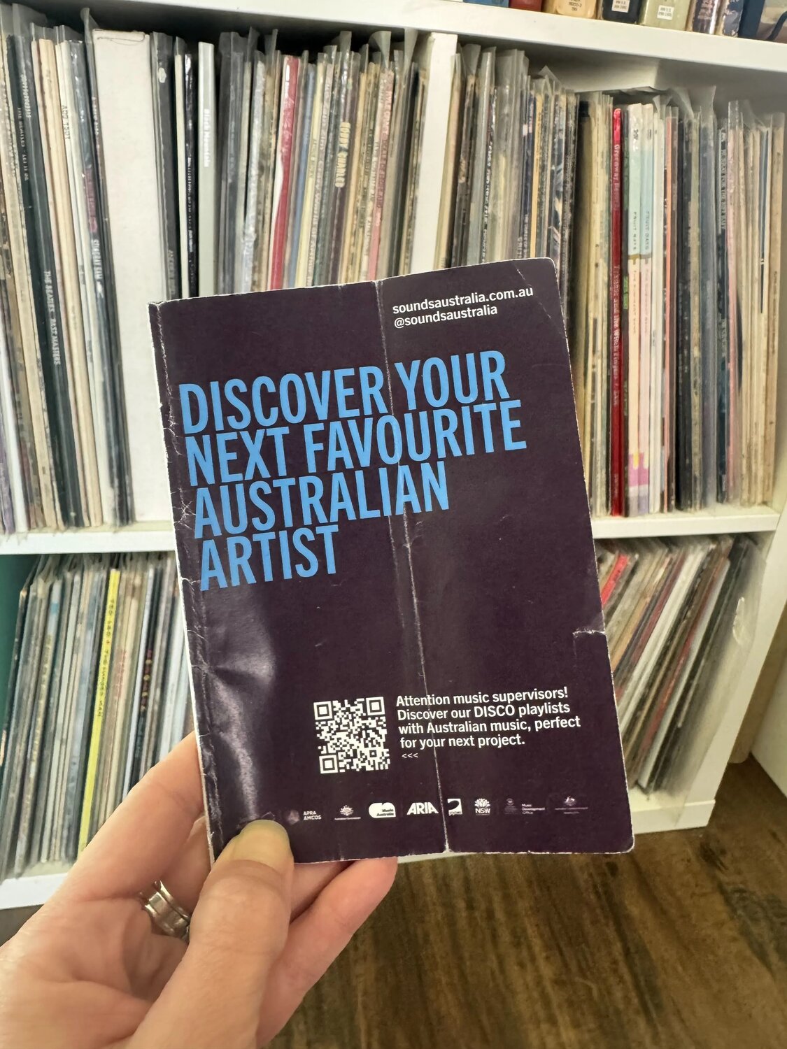 A well loved Sounds Australia events booklet, featuring artist specific QR codes for DISCO playlists