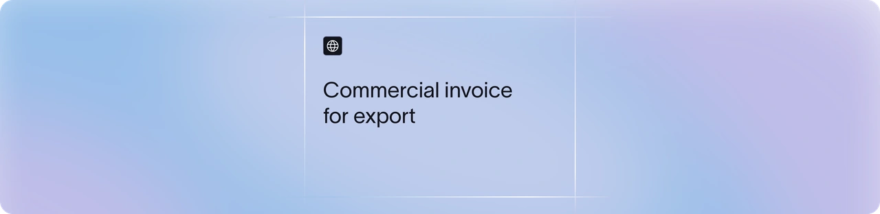 Commercial Invoice for Export