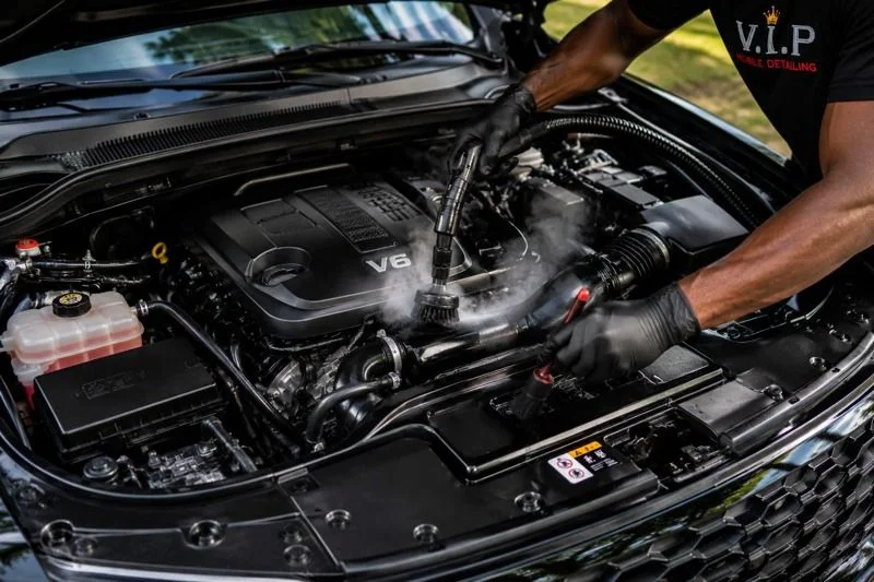 V.I.P Foam Blast premium wash soap used for safe engine bay cleaning