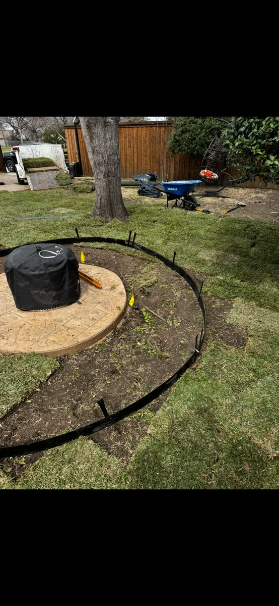 Backyard before landscape construction