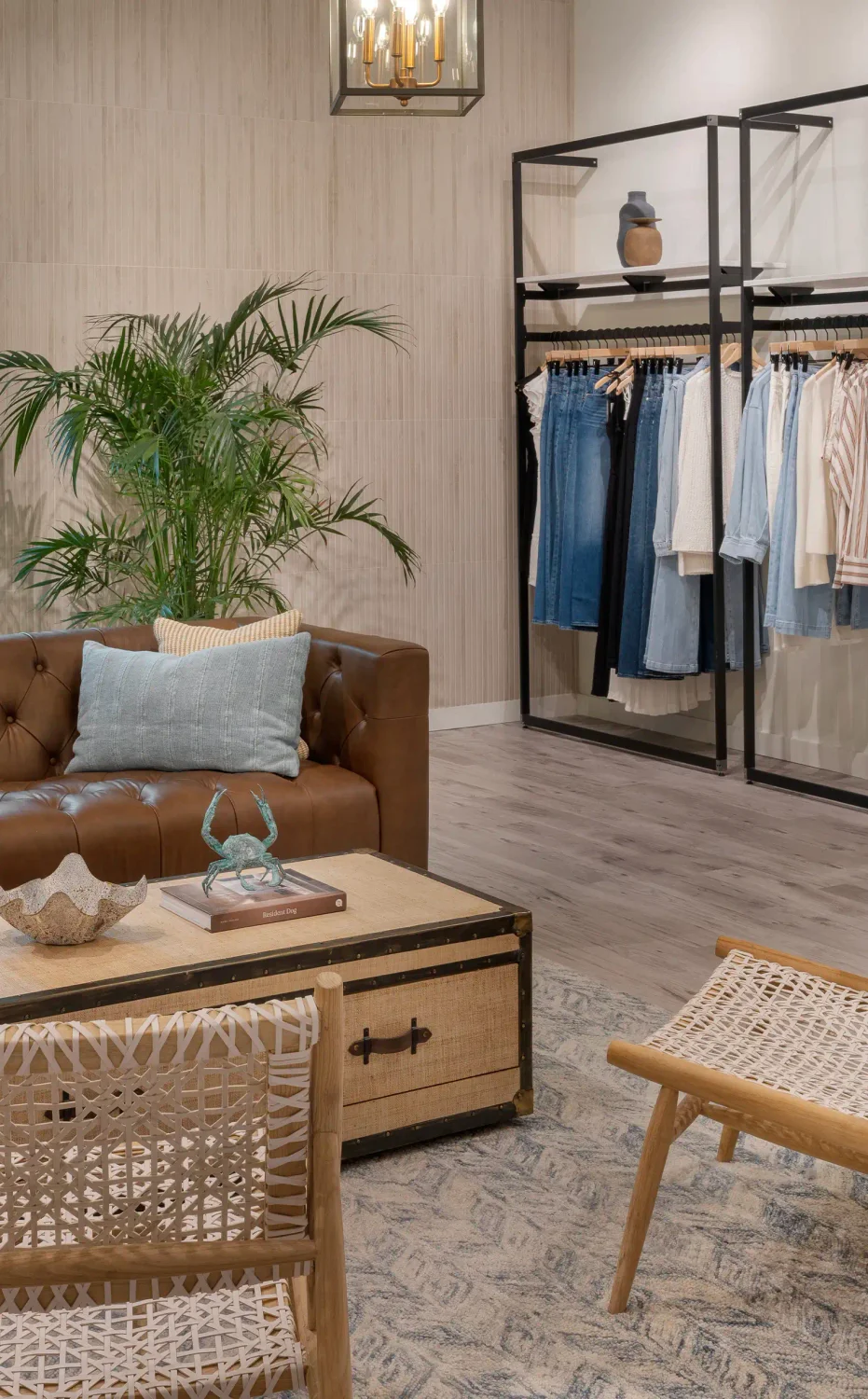 Interior shot of PAIGE Charleston retail store