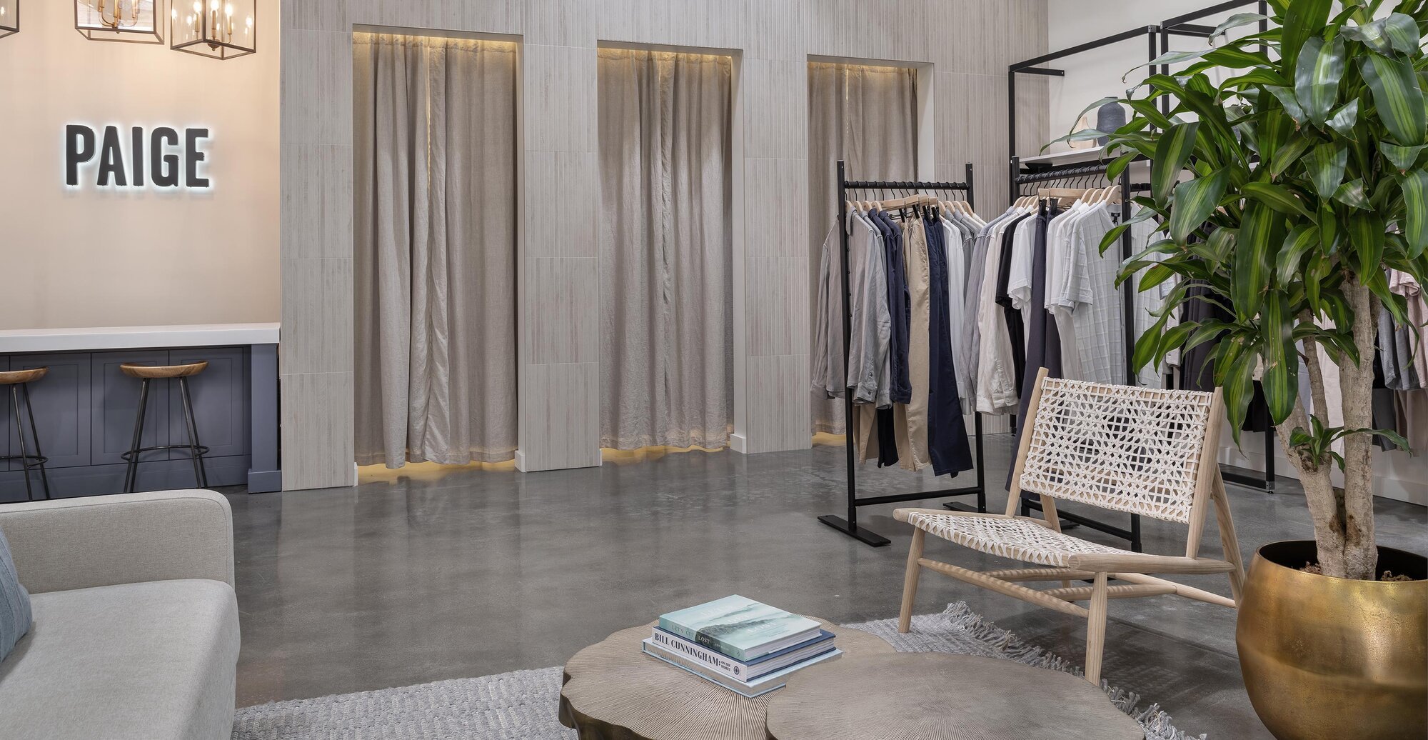 Interior shot of PAIGE Charleston retail store