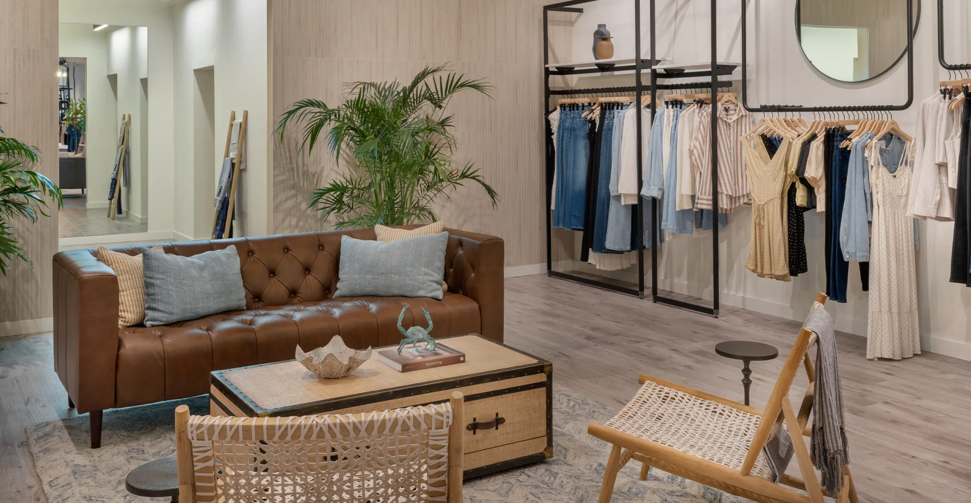 Interior shot of PAIGE Charleston retail store