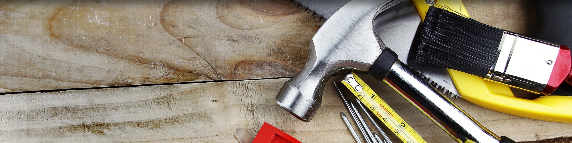 Hand Tools on a wooden table