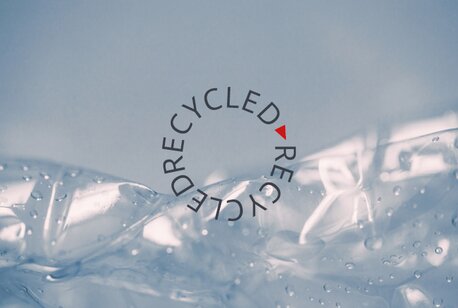 Nærbilde av resirkulert plast