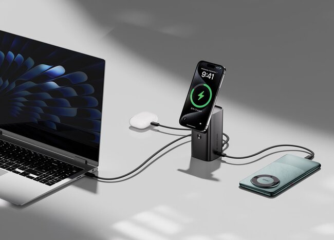 Urban Vitamin magnetisk powerbank – kompakt trådløs lader til mobil og nettbrett