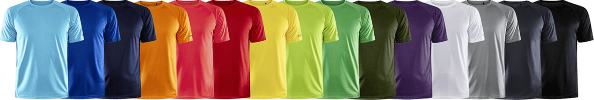 Craft CORE Unify T-skjorte tilgjengelig i et bredt spekter farger – perfekt til lag, løp og profilering. 