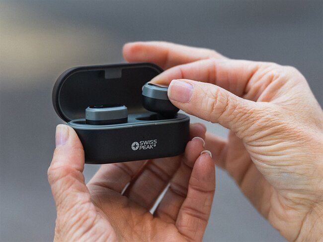Elektronikk – Swiss Peak trådløse ørepropper i etui
