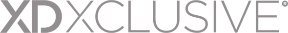 XD Xclusive-logo i grå typografi med stilisert ‘XD’ og ordet ‘XCLUSIVE’.