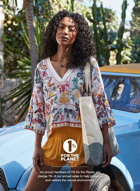 Westford Mill tote bag støtter 1% for the Planet - bærekraftig mote