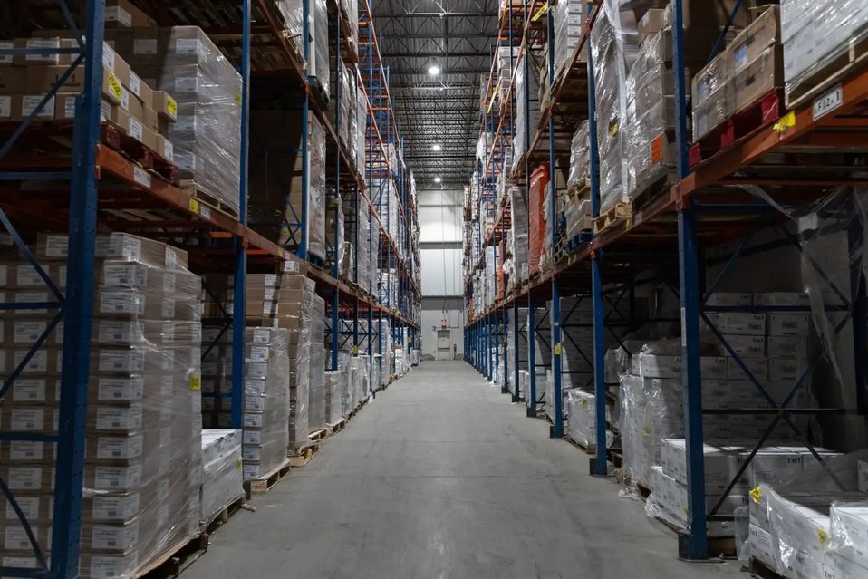 Inside walden's warehouse facility.