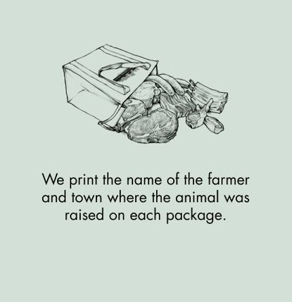 image of share items - we print the farmers name and town on each item we sell