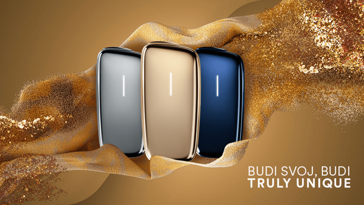 Ploom X Advance devices in silver, gold and blue