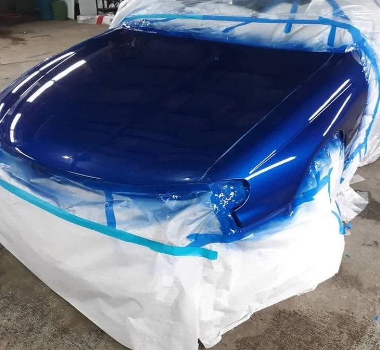 Blue Hood Correction, paint correction in Washington, NJ
