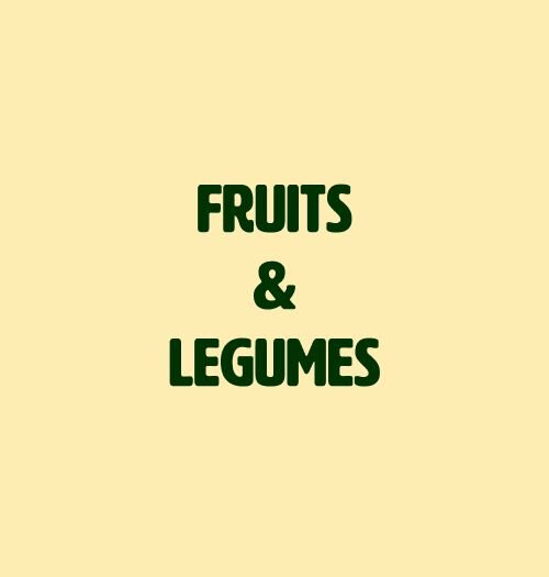 fruits et légumes