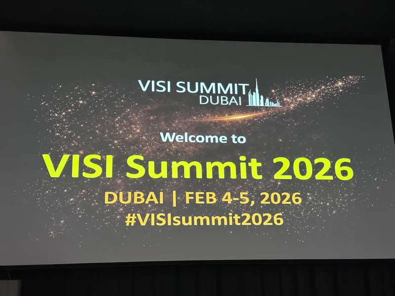VisiSummit Dubai 2026 conference opening keynote presentation on stage