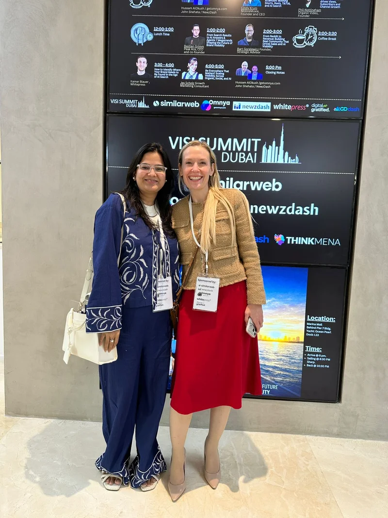 Khadija at VisiSummit Dubai 2026 conference venue