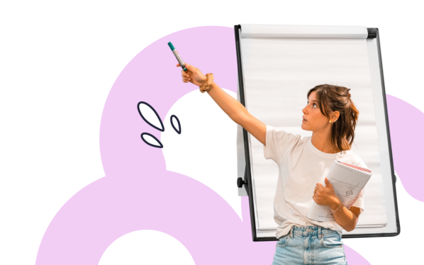 Student solving IMAT questions on a whiteboard during a Testbusters IMAT Medschool lesson