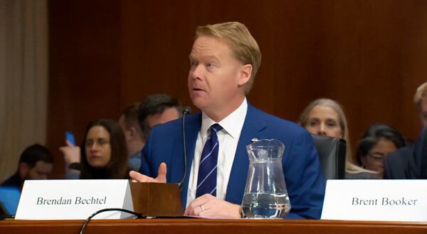 Photo: Bechtel testifies before the Senate Environment and Public Works Committee