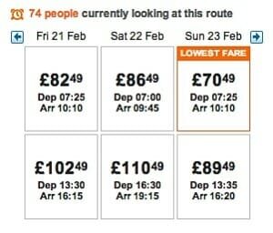 Alert shown by EasyJet saying 