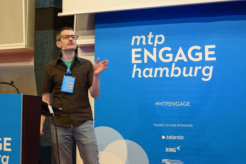 John Cutler speaking at MTP Engage Hamburg