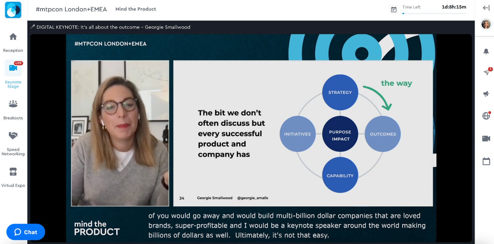 Georgie Smallwood speaking at mtpcon London+EMEA