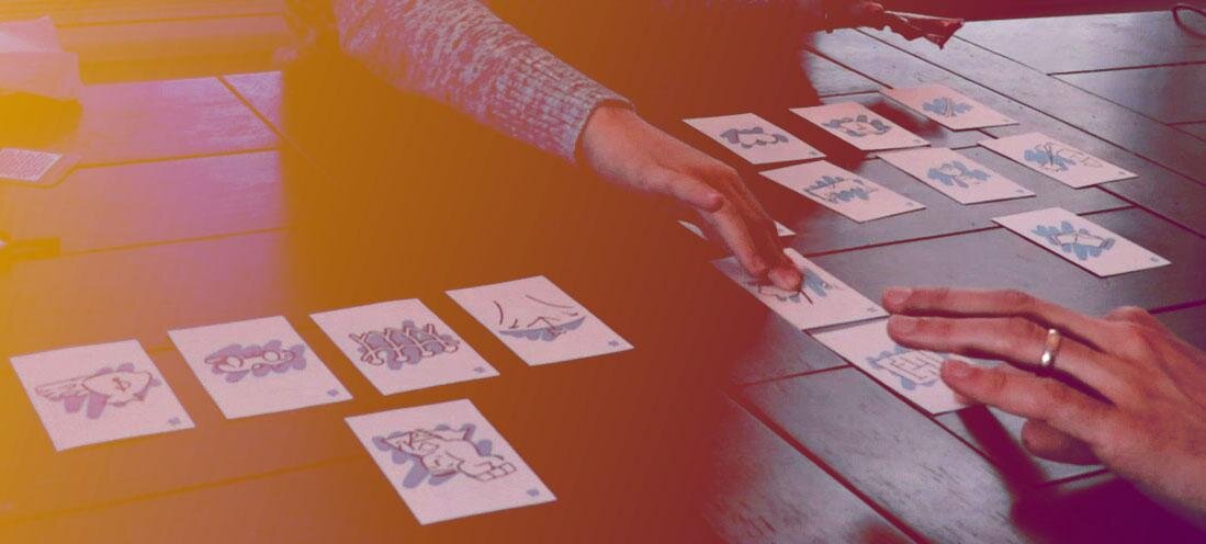 A set of cards with images